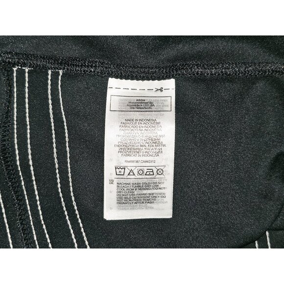 NWOT Adidas Climalite Black High-Waisted Performance 3-Stripes 7/8 Leggings Sz M - Picture 9 of 9